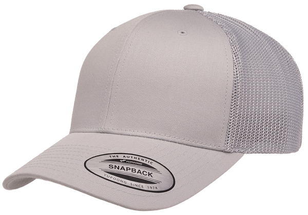 FLEXFIT 6606 - Classic Retro Trucker Cap - SILVER