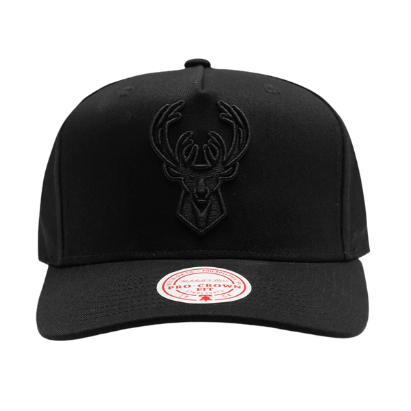 Milwaukee Bucks All Black Team Logo Snapback - Black