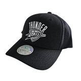 Mitchell & Ness 110 Black & White Logo MVP Snapback Oklahoma City Thunder