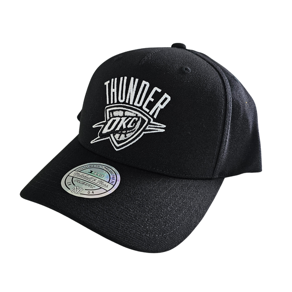 Mitchell & Ness 110 Black & White Logo MVP Snapback Oklahoma City Thunder