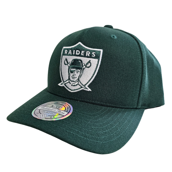 Mitchell & Ness 110 Dark Green Logo MVP Snapback Las Vegas Raiders