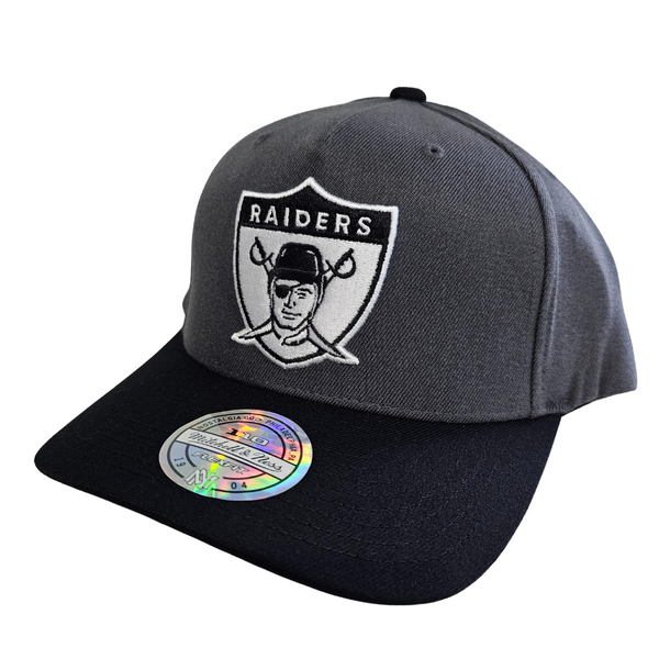 Mitchell & Ness 110 Charcoal Black MVP Snapback Las Vegas Raiders