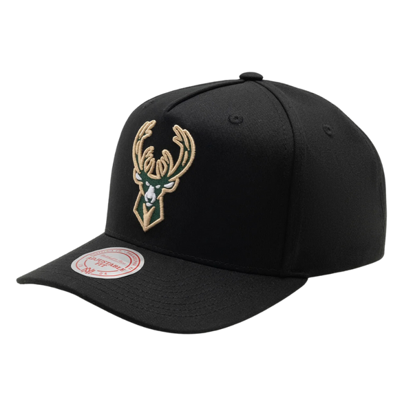 Mitchell & Ness Team Colour Logo MVP Snapback Milwaukee Bucks - Black