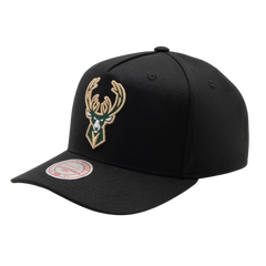 Mitchell & Ness Team Colour Logo MVP Snapback Milwaukee Bucks - Black