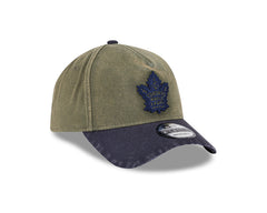 NEW ERA 9FORTY A-FRAME - NHL Olive/Navy Washed - Toronto Maple Leafs