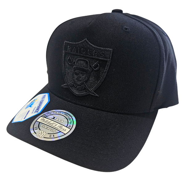 Mitchell & Ness NFL Flexfit 110 Black on Black - Oakland Raiders