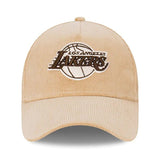 NEW ERA 9FORTY A-FRAME - Camel Walnut Cord - Los Angeles Lakers
