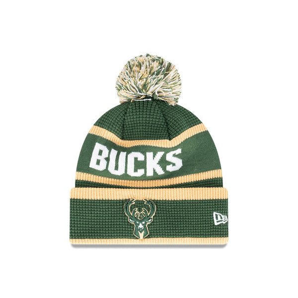 NEW ERA (YOUTH) - NBA Spellout Waffle Beanie Knit - Milwaukee Bucks