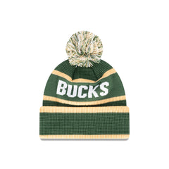 NEW ERA - NBA Spellout Waffle Beanie Knit - Milwaukee Bucks