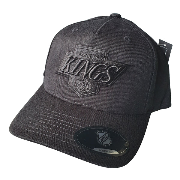 NHL Black on Black Logo Pinch 110 Snapback - Los Angeles Kings
