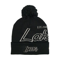 MITCHELL & NESS - NBA Script Burst Knit Beanie - Los Angeles Lakers