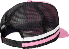 FLEXFIT 6507 - Stripe Trucker Cap - PINK/BLACK