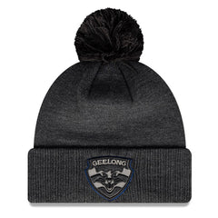 NEW ERA - AFL 2021 Pop Outline Pom Knit Beanie - Geelong Cats