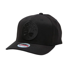 MITCHELL & NESS - Black on Black 'Classic Red' 110 Pinch Panel Snapback - Boston Celtics