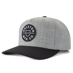 BRIXTON - Crest C MP Snapback - Heather Grey/Black